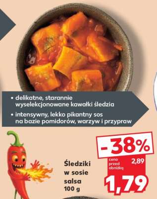 Śledziki w sosie salsa 100 g