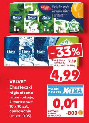 VELVET Chusteczki higieniczne