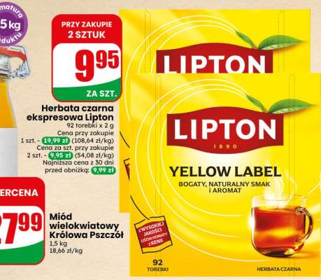 Herbata czarna ekspresowa Lipton