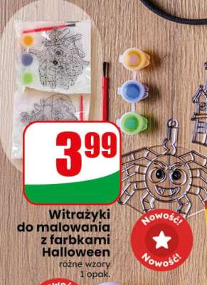 Witrażyki do malowania z farbkami Halloween