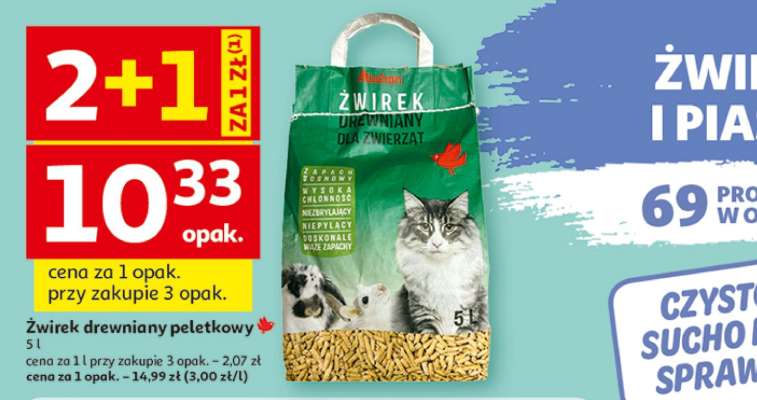 Żwirek drewniany peletkowy