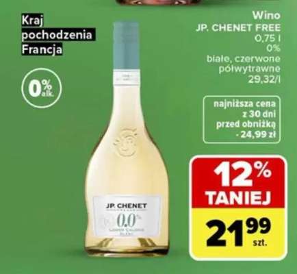 Wino JP. CHENET FREE