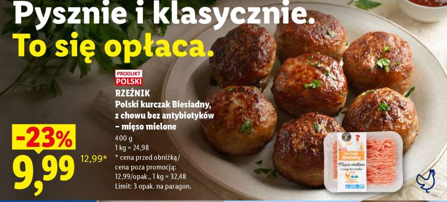 Polski kurczak Biesiadny, mięso mielone