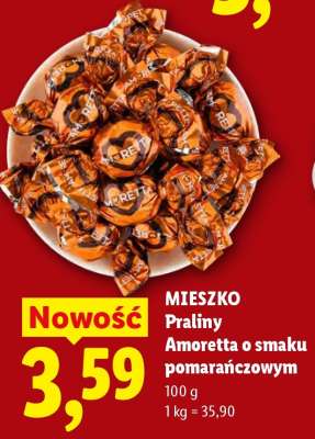 MIESZKO Praliny Amoretta o smaku pomarańczowym