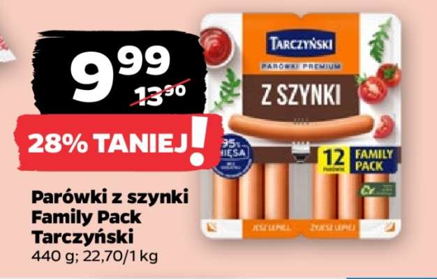 Parówki z szynki Family Pack Tarczyński