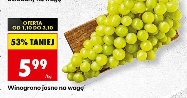 Winogrono jasne na wagę