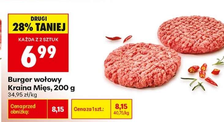 Burger wołowy Kraina Mięs 200 g