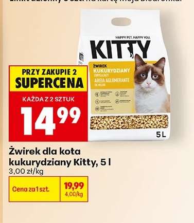 Żwirek dla kota kukurydziany Kitty, 5 l