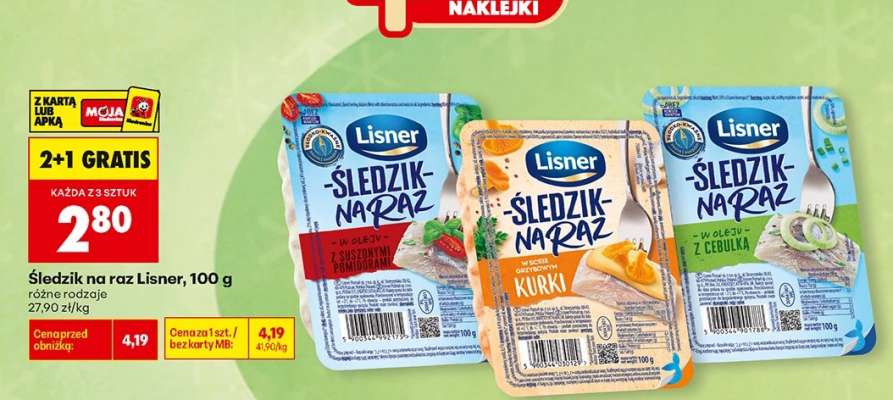 Śledzik na raz Lisner, 100 g