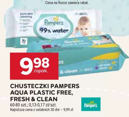 Chusteczki Pampers Aqua Plastic Free, Fresh Clean