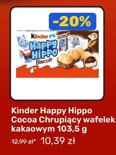 Kinder Happy Hippo Cocoa Chrupiący wafelki kakaowym 103,5 g