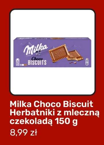Milka Choco Biscuit Herbatniki z mleczną czekoladą 150 g