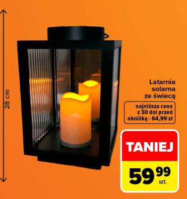 Latarnia solarna ze świecą