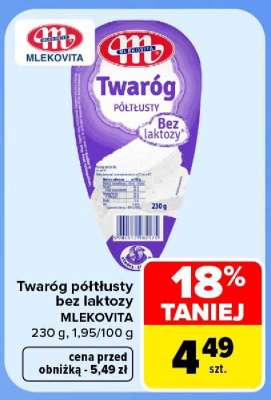 Twaróg półtłusty bez laktozy