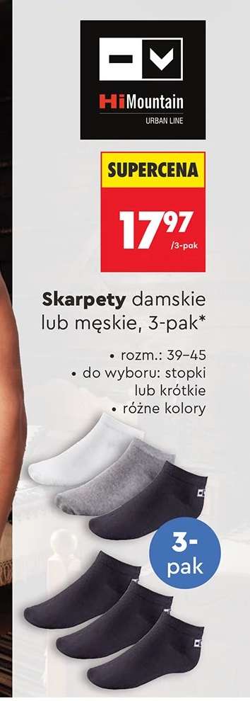 Skarpety damskie lub męskie 3 pak