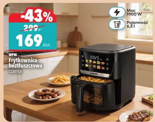 Frytkownica beztłuszczowa, czarna