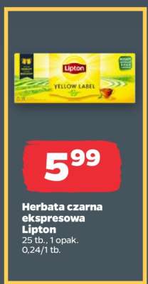 Herbata czarna ekspresowa Lipton
