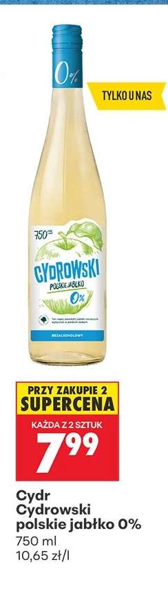 Cydr Cydrowski polskie jabłko 0%
