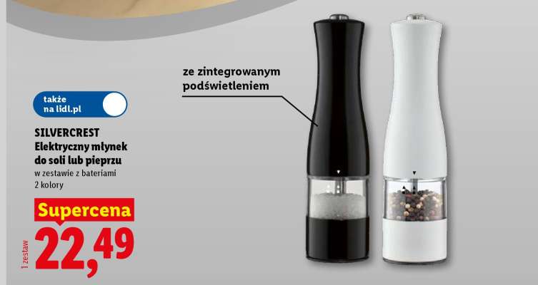 SILVERCREST Elektriczny młynek do soli lub pieprzu