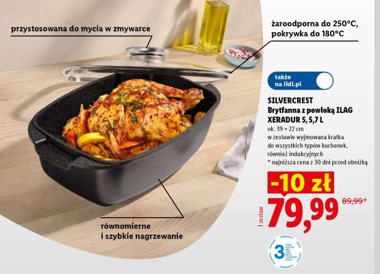 SILVERCREST Brytfanna z powłoką ILAG XERADUR 5,7 l