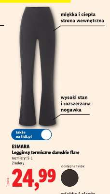 ESMARA Legginsy termiczne damskie flare