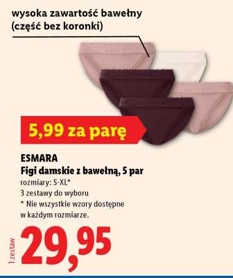ESMARA Figi damskie z bawełną, 5 par
