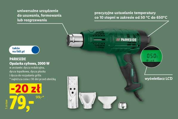 PARKSIDE Opalarka cyfrowa, 2000 W
