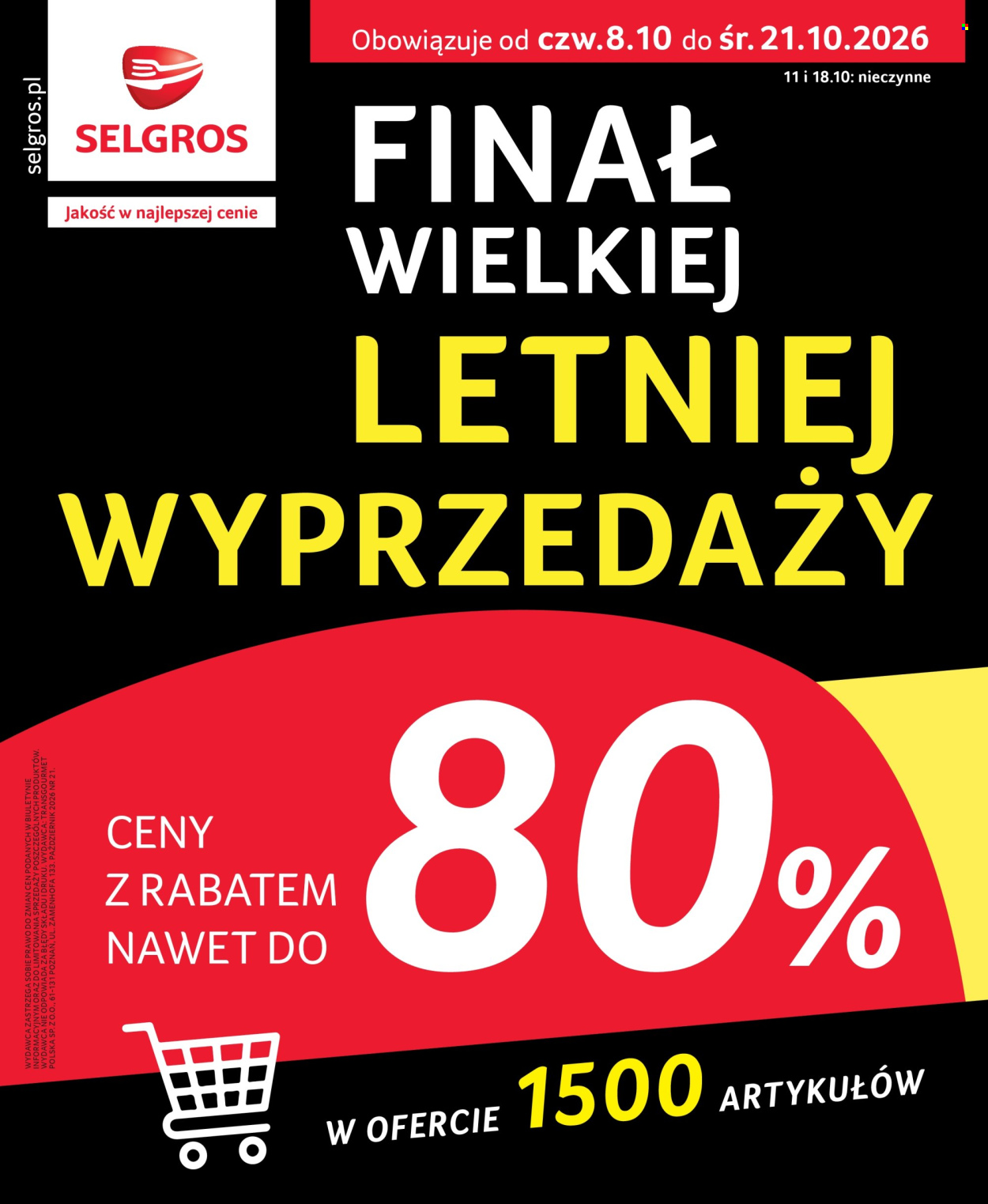 Gazetka Selgros - 8.10.2026. - 21.10.2026.. Strona 1