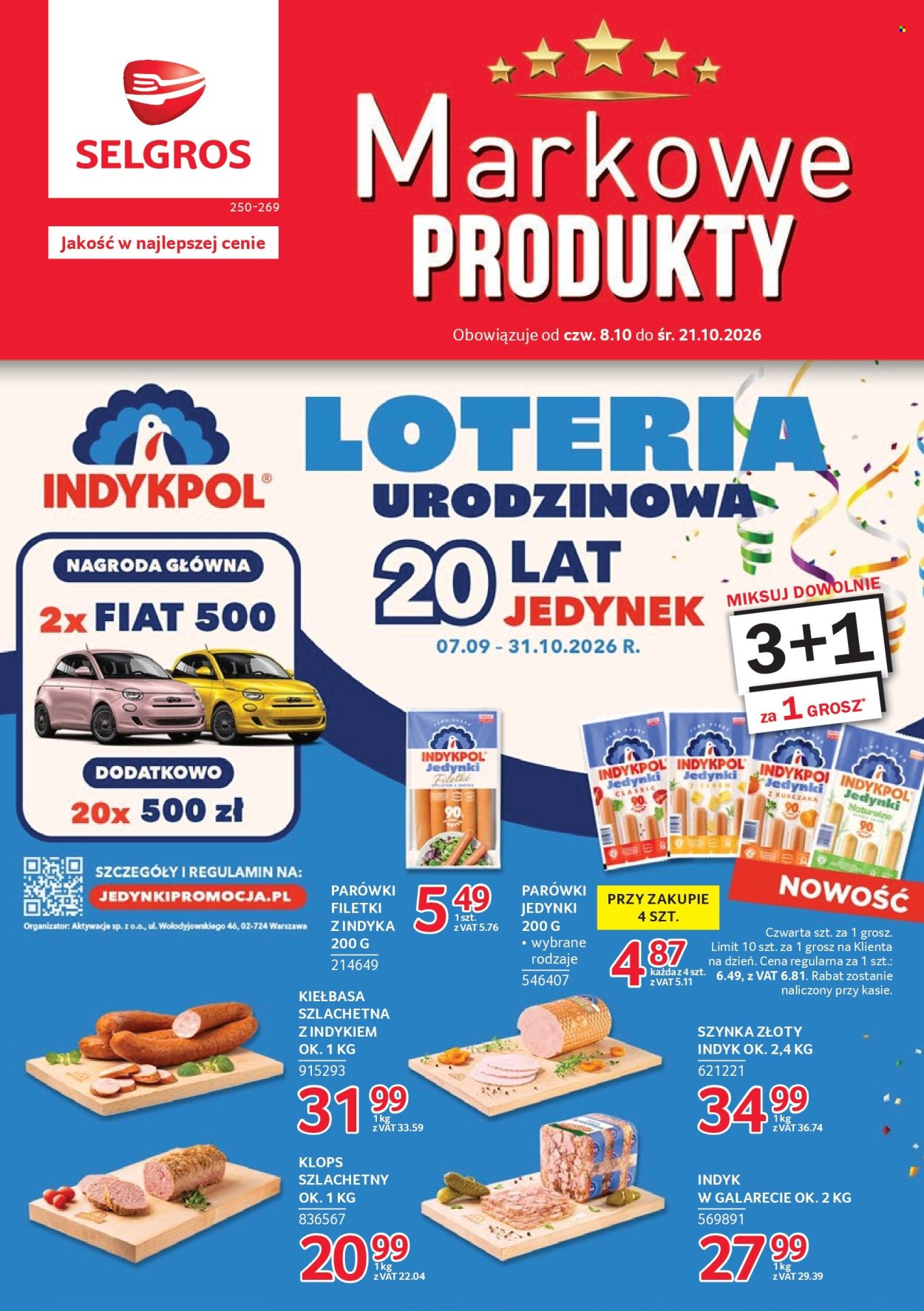 Gazetka Selgros - 8.10.2026. - 21.10.2026.. Strona 1