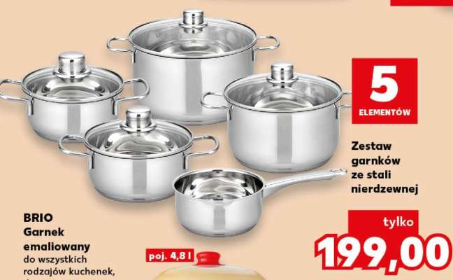 Zestaw garnków ze stali nierdzewnej