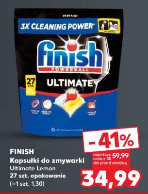 FINISH Kapsułki do zmywarki Ultimate Lemon 27 szt. opakowanie