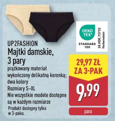 Majtki damskie, 3 pary