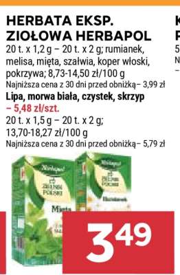 HERBATA EKSP. ZIOŁOWA HERBAPOL