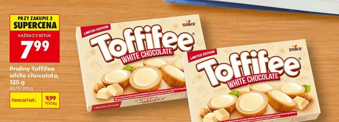 Praliny Toffifee white chocolate 125 g