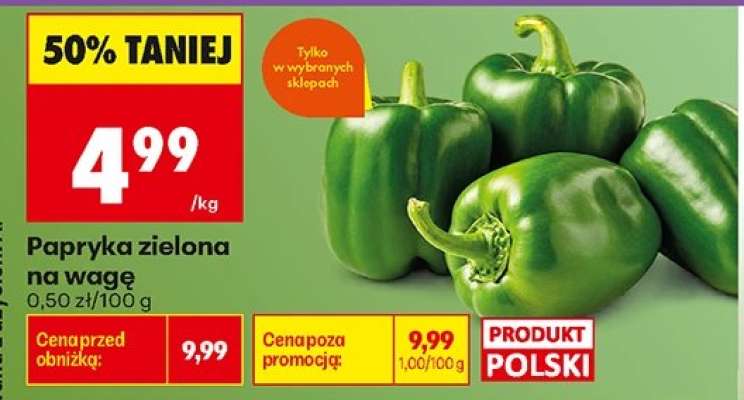 Papryka zielona na wagę
