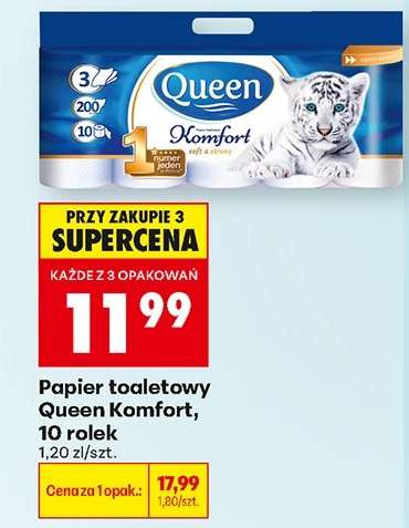 Papier toaletowy Queen Komfort 10 rolek