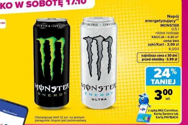 Napój energetyzujący Monster