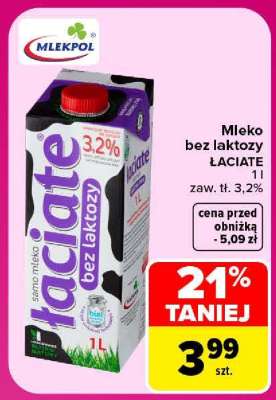 Mleko bez laktozy ŁACIATE