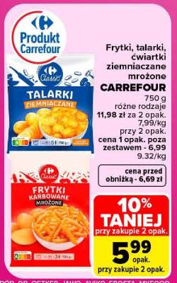 Frytki, talarki, ćwiartki ziemniaczane mrożone CARREFOUR