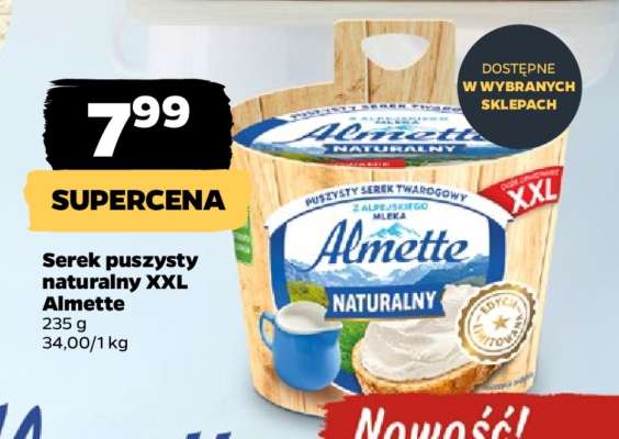 Serek puszysty naturalny XXL Almette