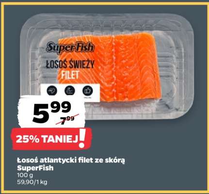 Łosoś atlantycki filet ze skórą SuperFish