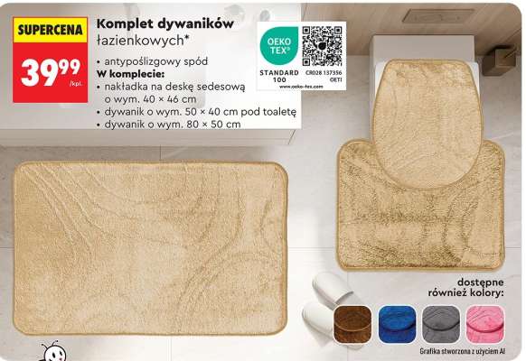 Komplet dywaników łazienkowych