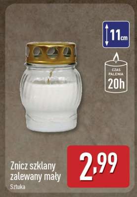 Znicz szklany zalewany mały