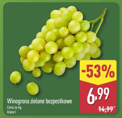 Winogrona zielone bezpestkowe