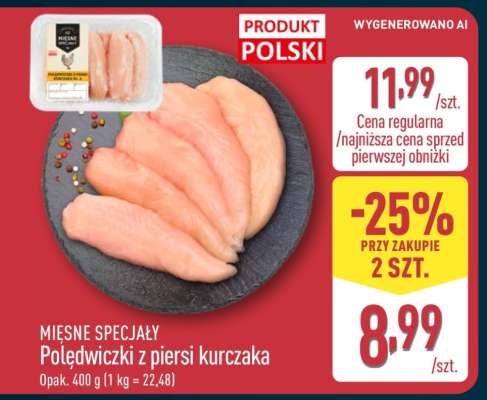 Poledwiczki z piersi kurczaka