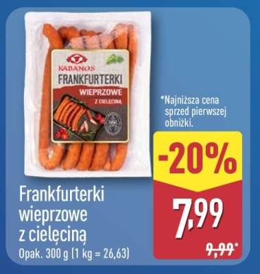 Frankfurterki wieprzowe z cielęciną
