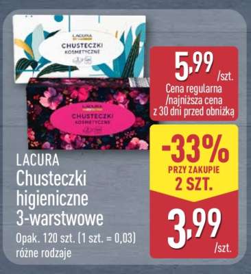 LACURA Chusteczki higieniczne 3-warstwowe
