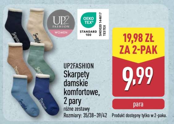 UP2FASHION Skarpety damskie komfortowe, 2 pary