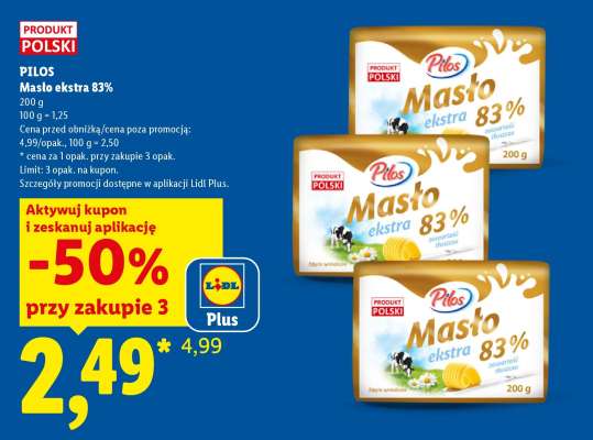 PILOS Masło ekstra 83%