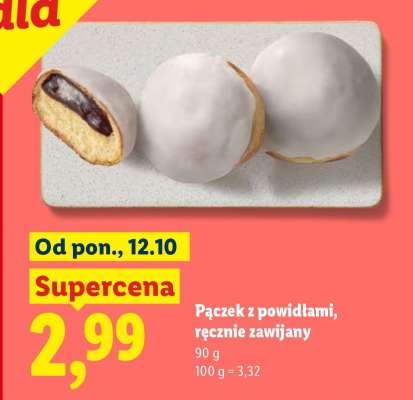 Pączek z powidłami, ręcznie zawijany